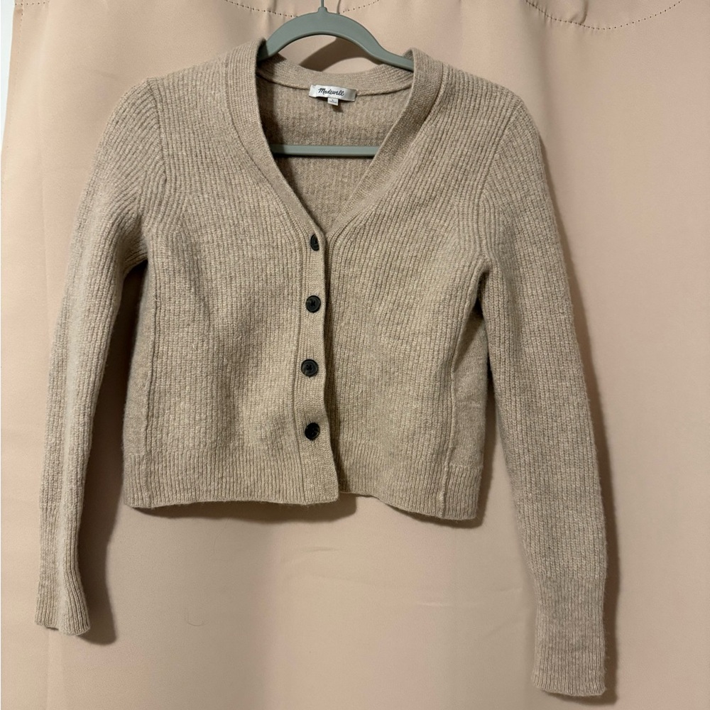 Women's Beige Cardigan Sweater